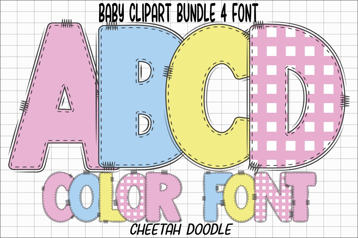 Schriftart Baby Clipart