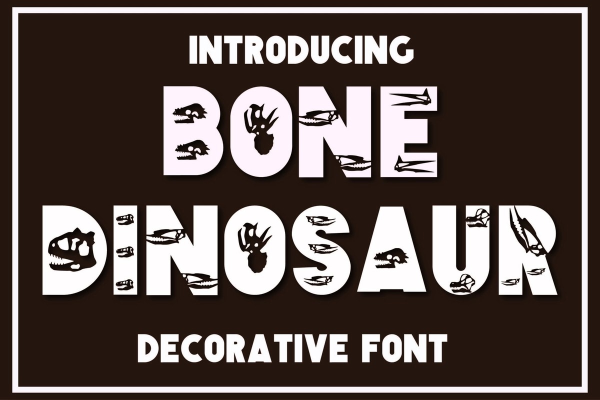 Schriftart Bone Dinosaur