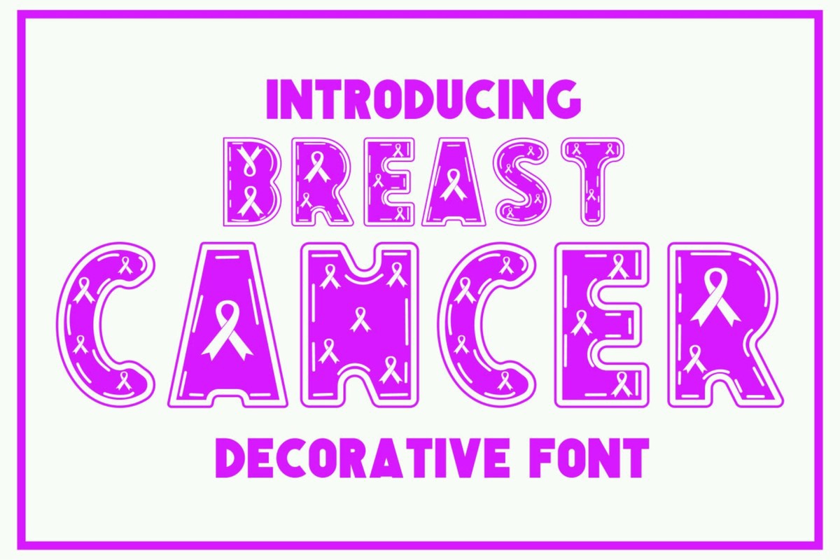 Schriftart Breast Cancer