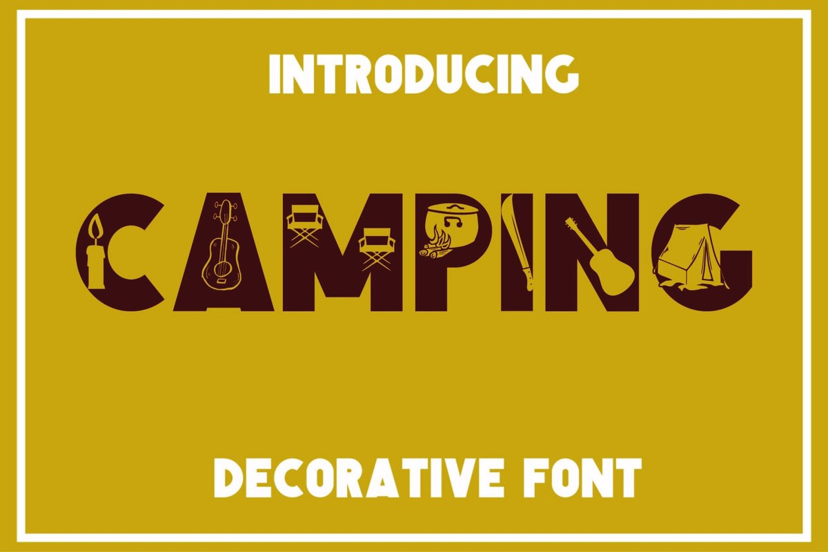 Schriftart Camping