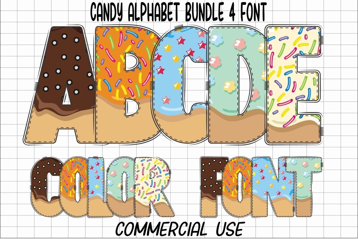 Schriftart Candy Alphabet