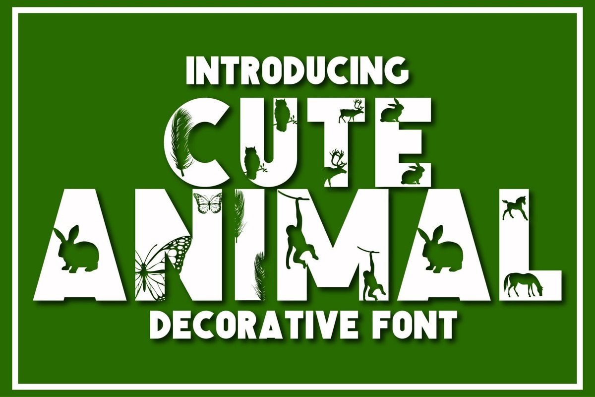 Schriftart Cute Animal