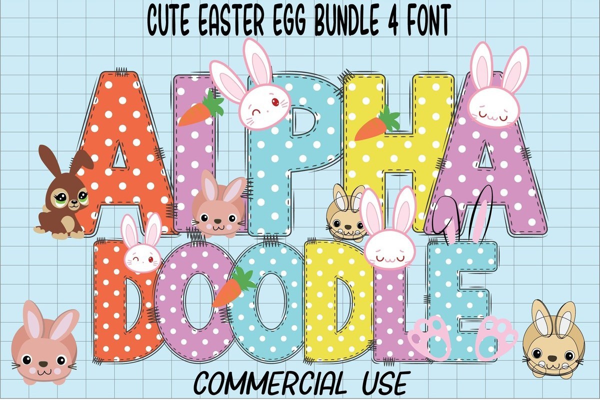 Schriftart Cute Easter Egg