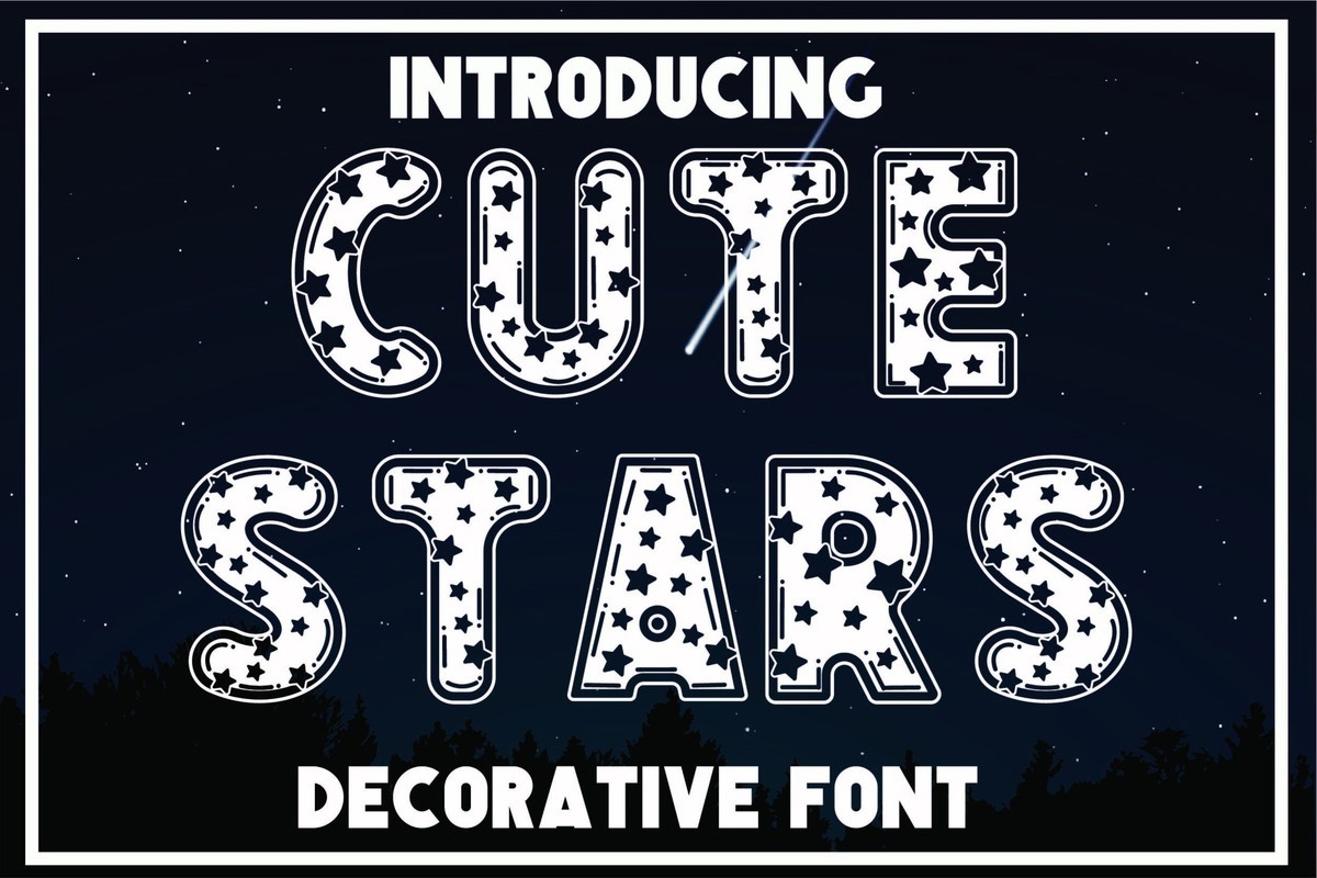 Schriftart Cute Stars