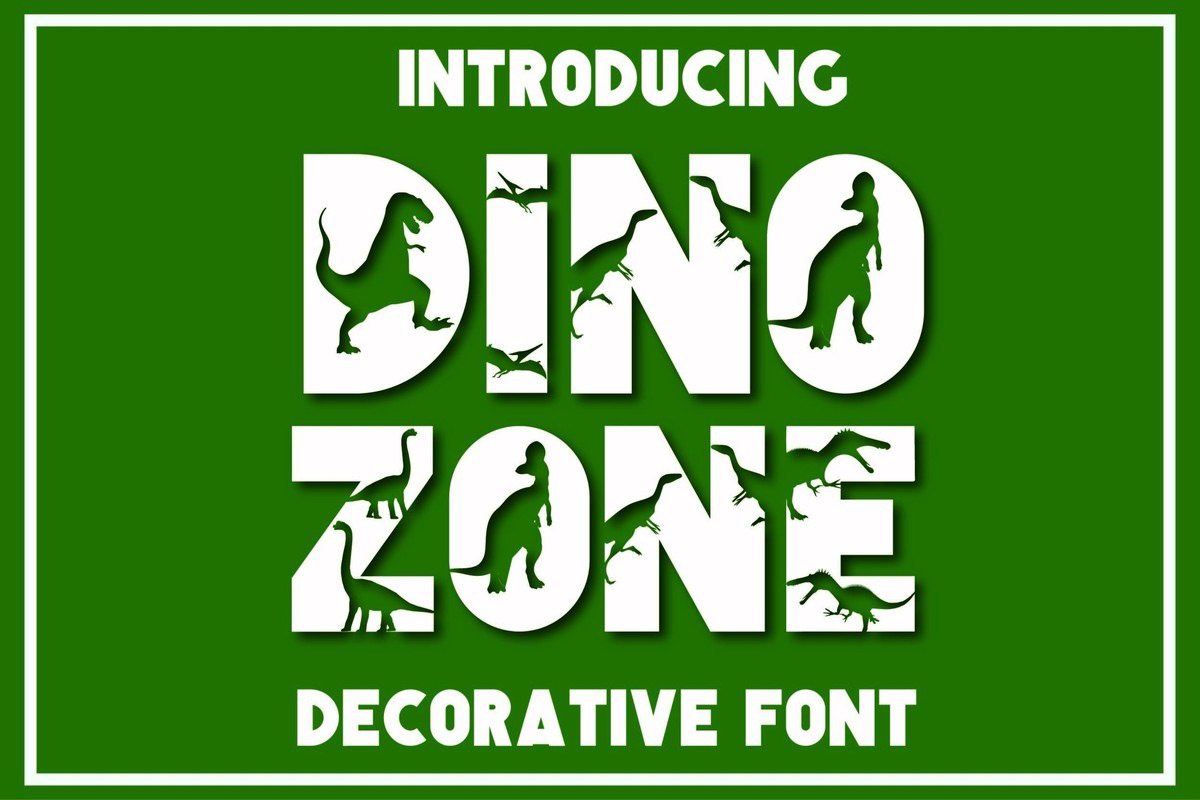 Schriftart Dinozone