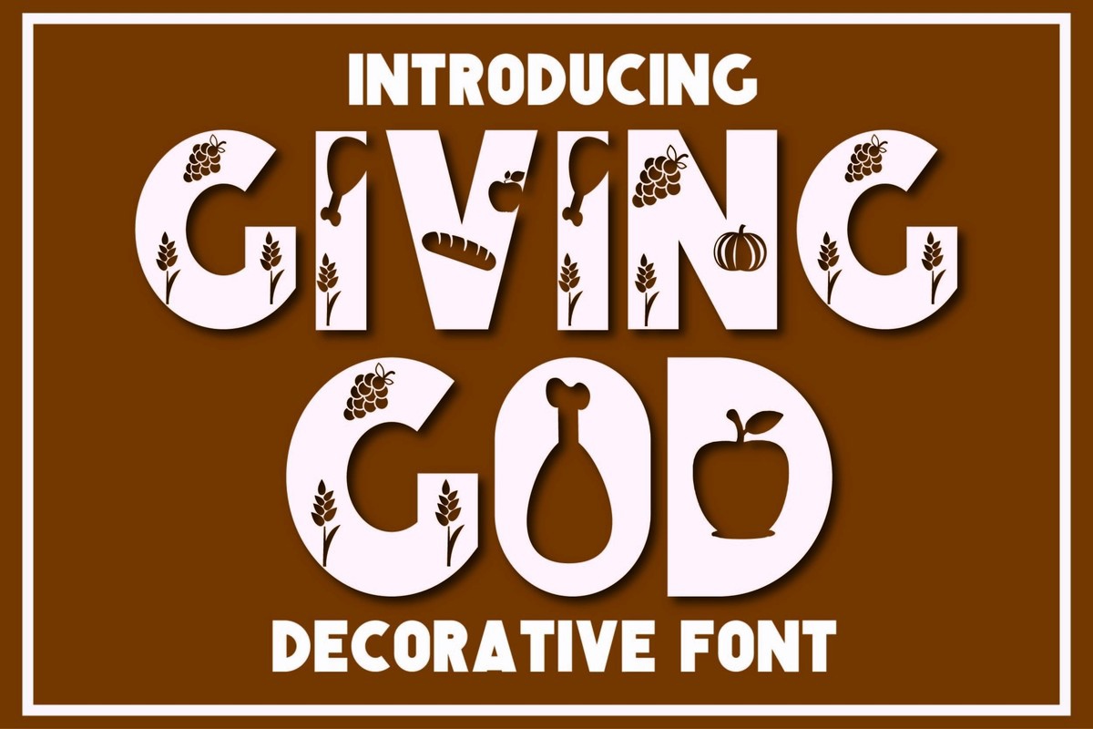 Schriftart Giving God