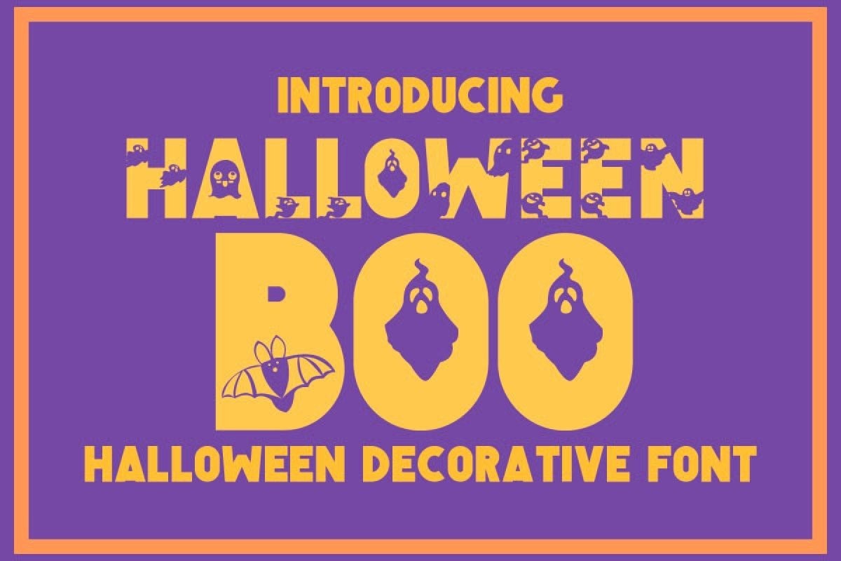 Schriftart Halloween Boo