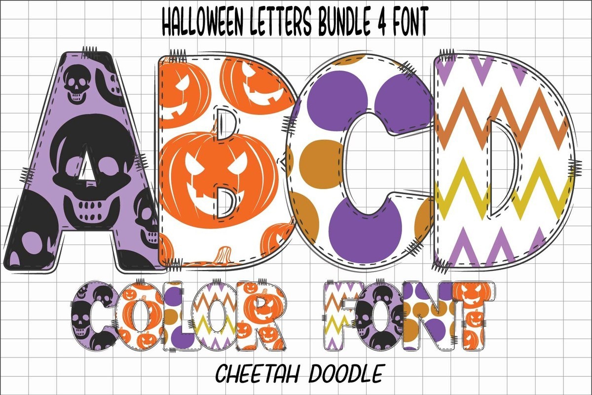 Schriftart Halloween Letters