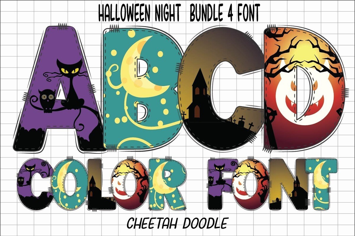 Schriftart Halloween Night