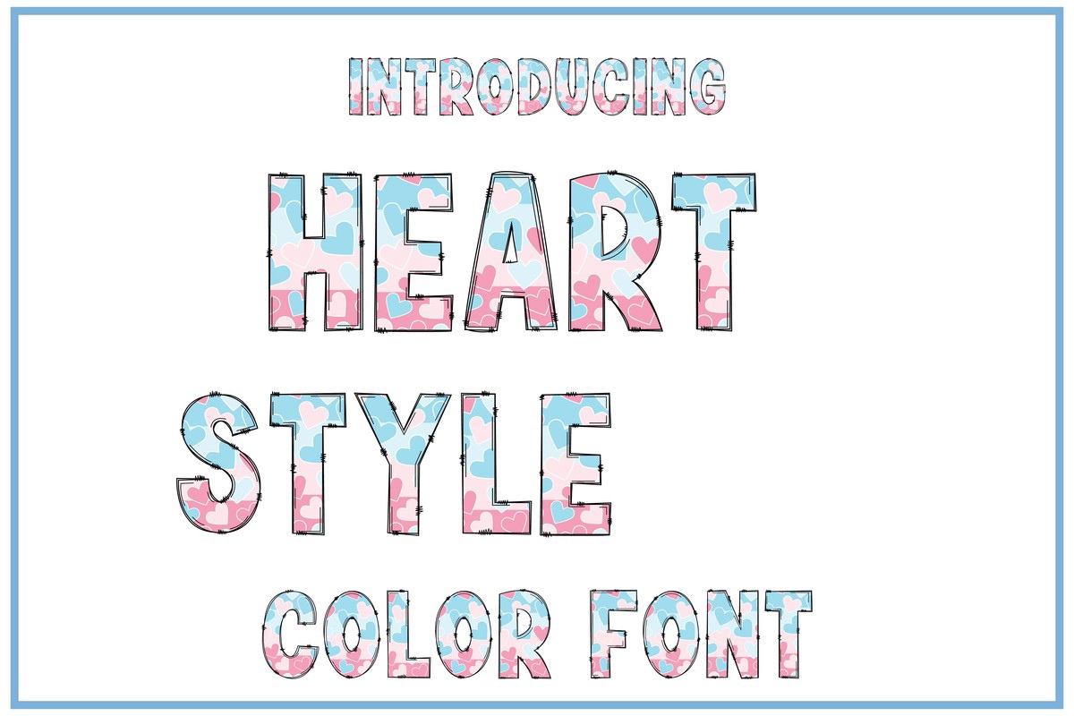 Schriftart Heart Style