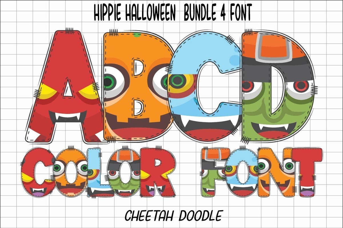 Schriftart Hippie Halloween