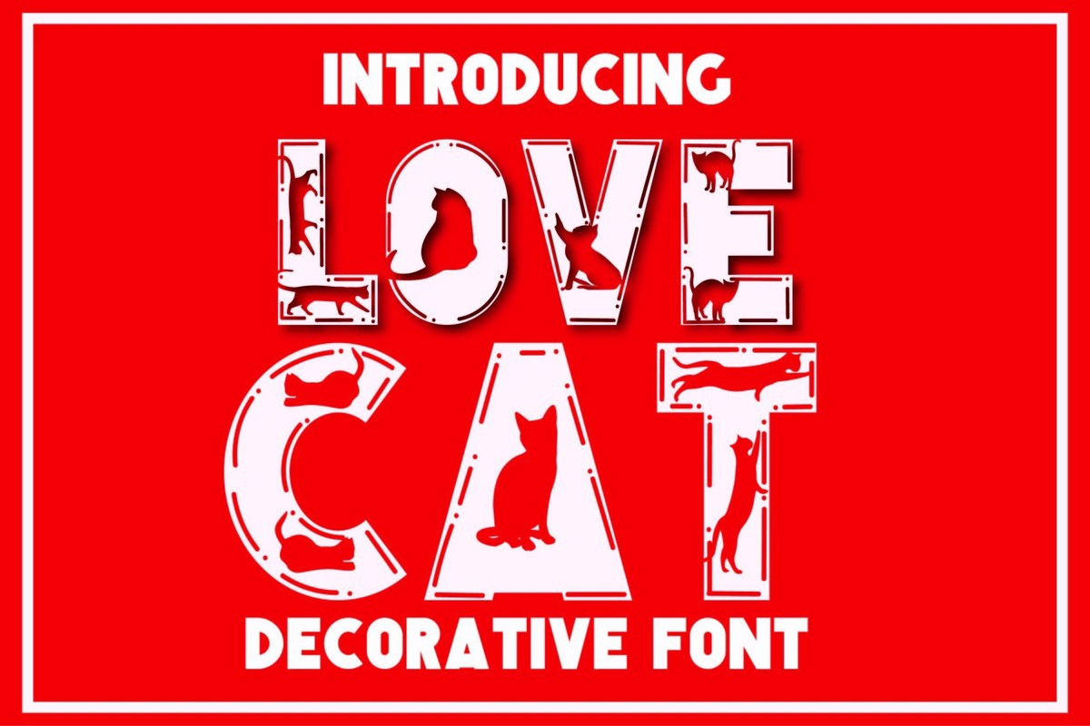 Schriftart Love Cat