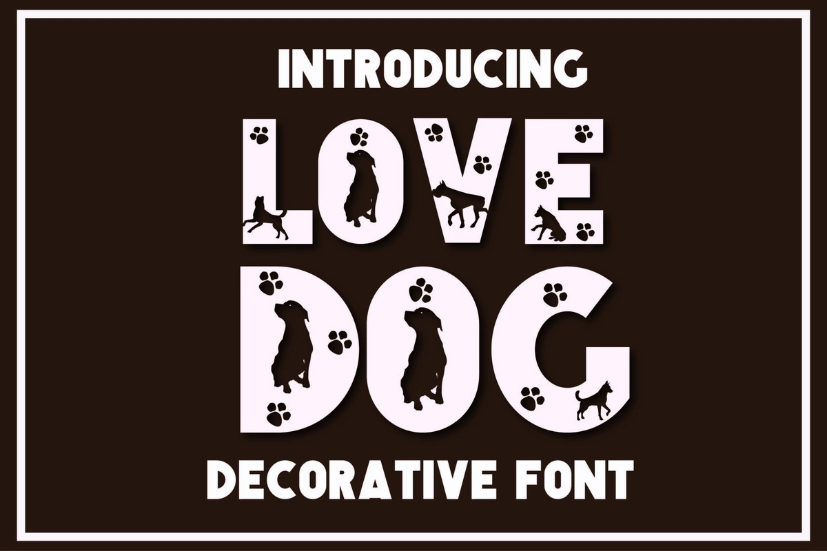 Schriftart Love Dog