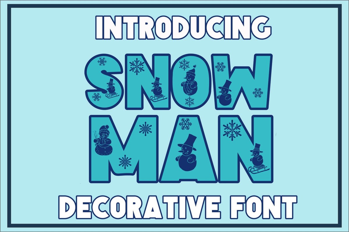 Schriftart Snowman