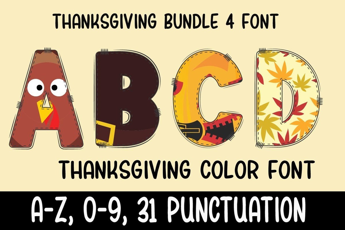 Schriftart Thanksgiving Day