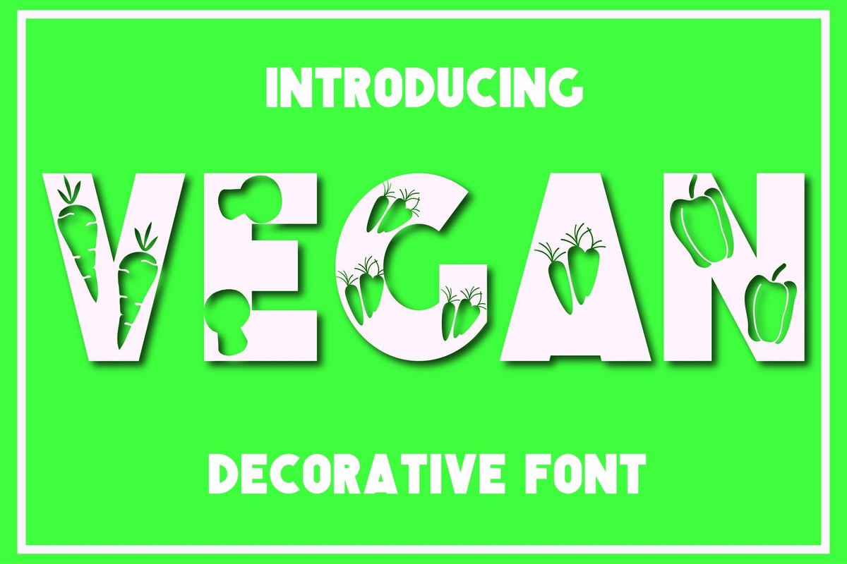 Schriftart Vegan