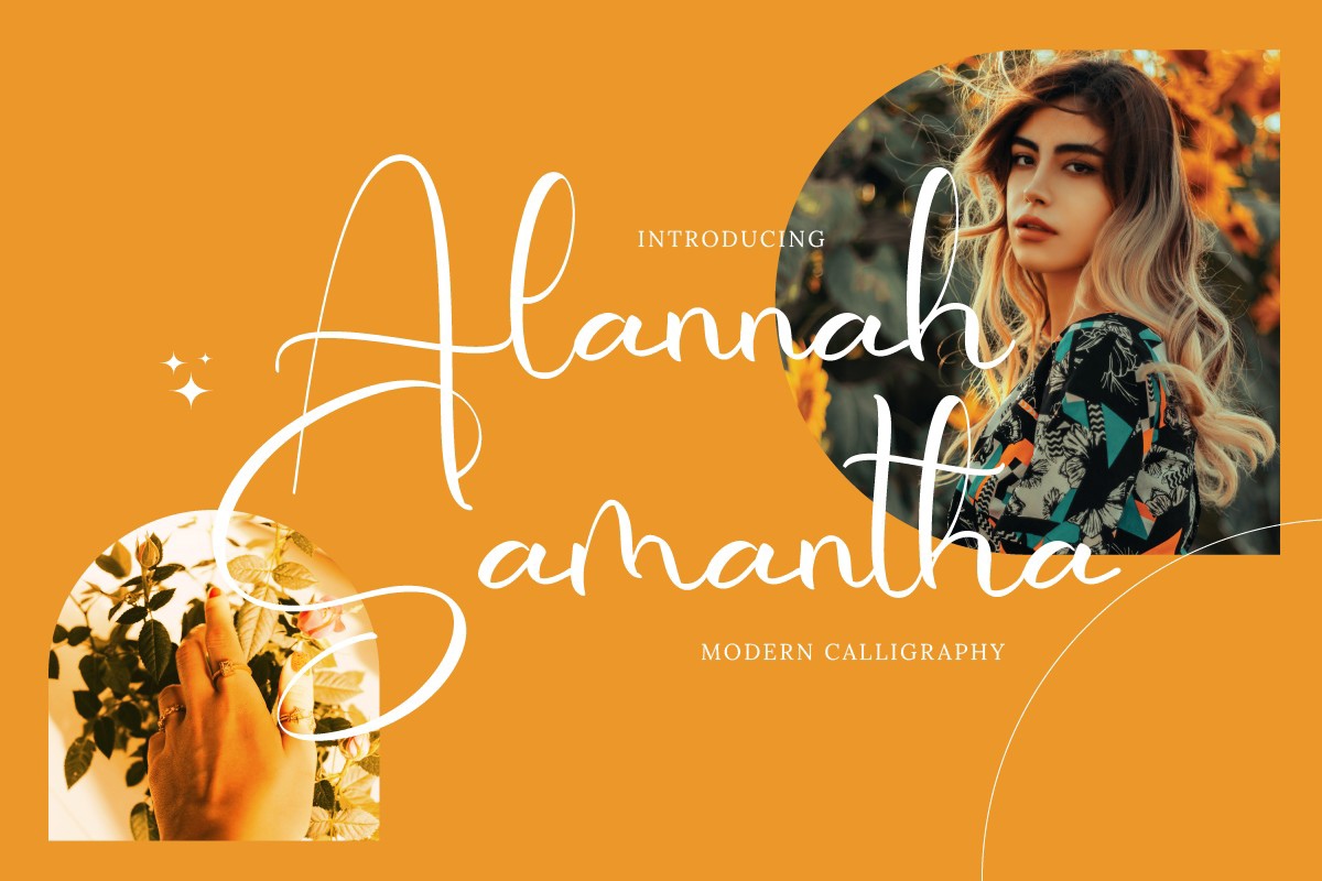 Schriftart Alannah Samantha