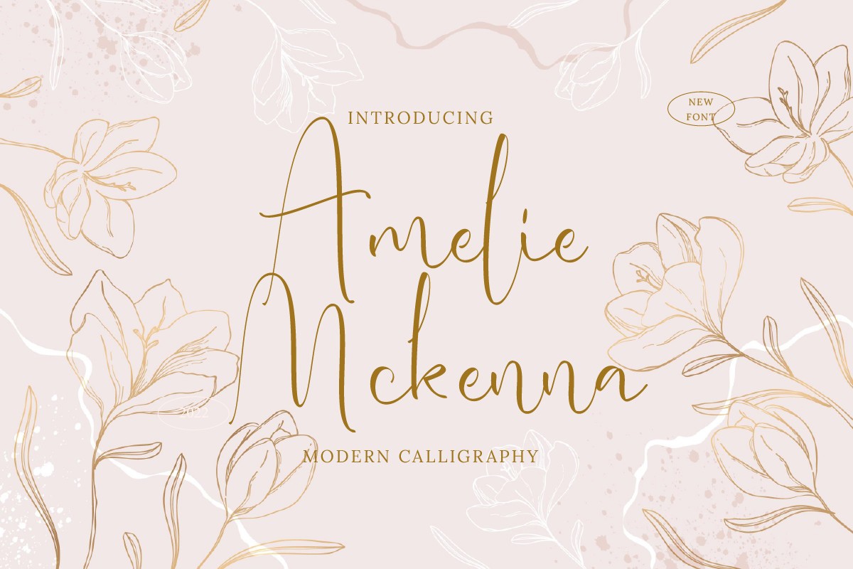 Schriftart Amelie Mckenna