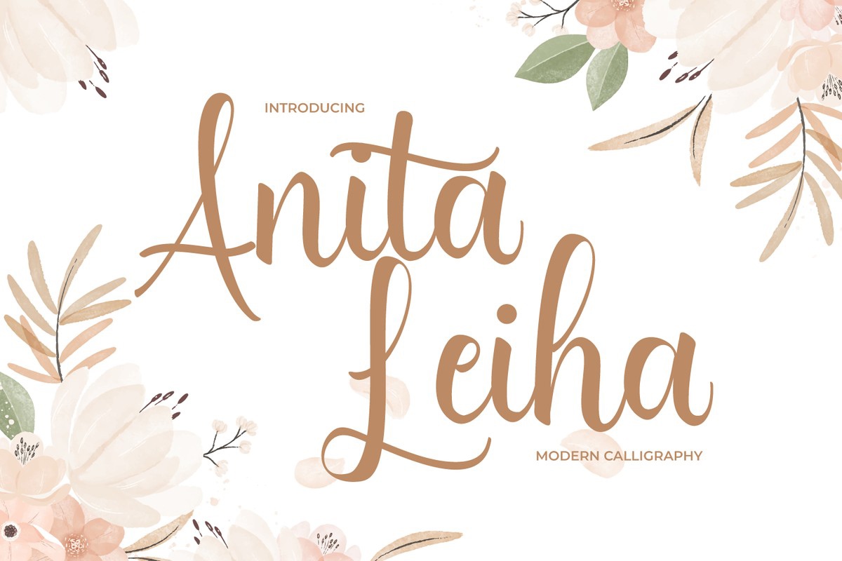 Schriftart Anita Leiha