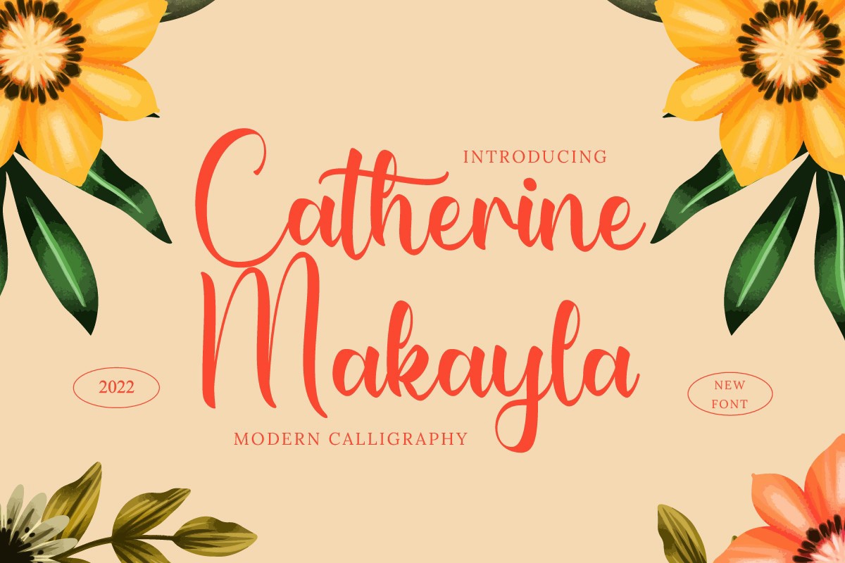 Schriftart Catherine Makayla