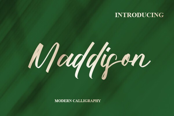 Schriftart Maddison