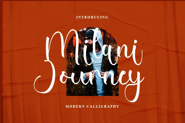 Schriftart Milani Journey