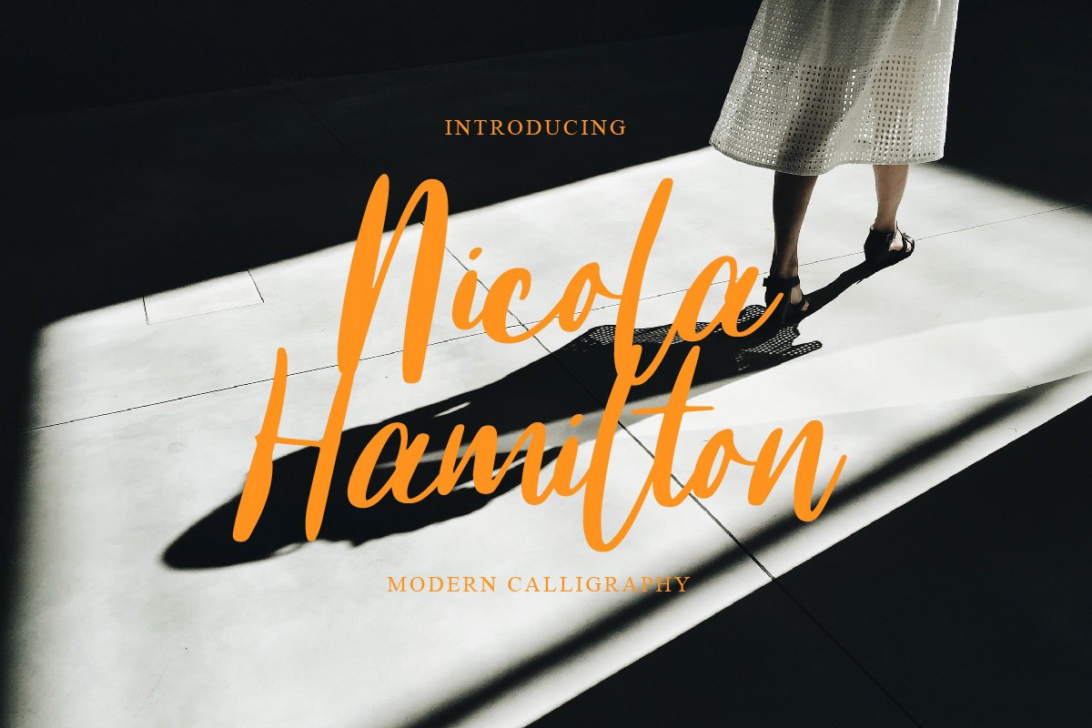 Schriftart Nicola Hamilton