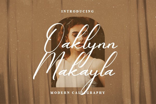 Schriftart Oaklynn Makayla