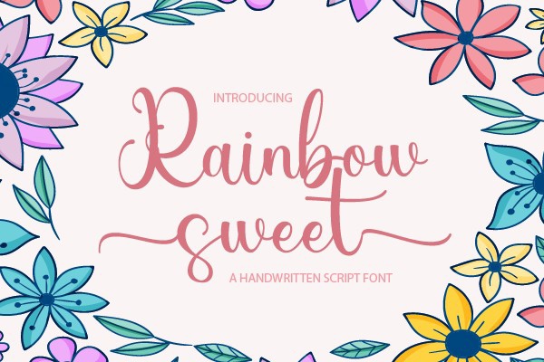 Schriftart Rainbow Sweet