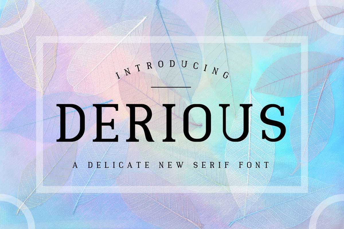 Schriftart Derious