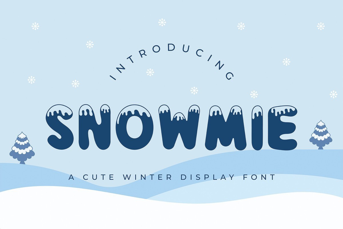 Schriftart Snowmie