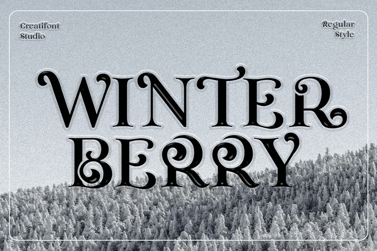 Schriftart CF Winterberry