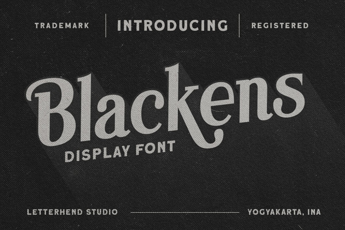 Schriftart Blackens