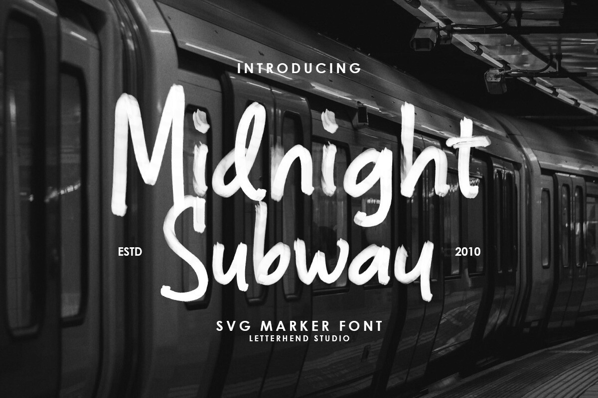 Schriftart Midnight Subway