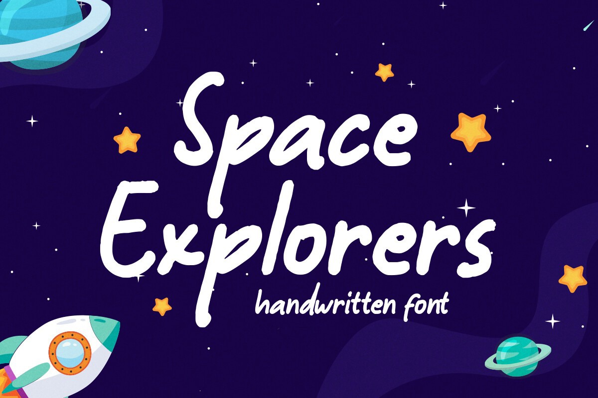 Schriftart Space Explorers