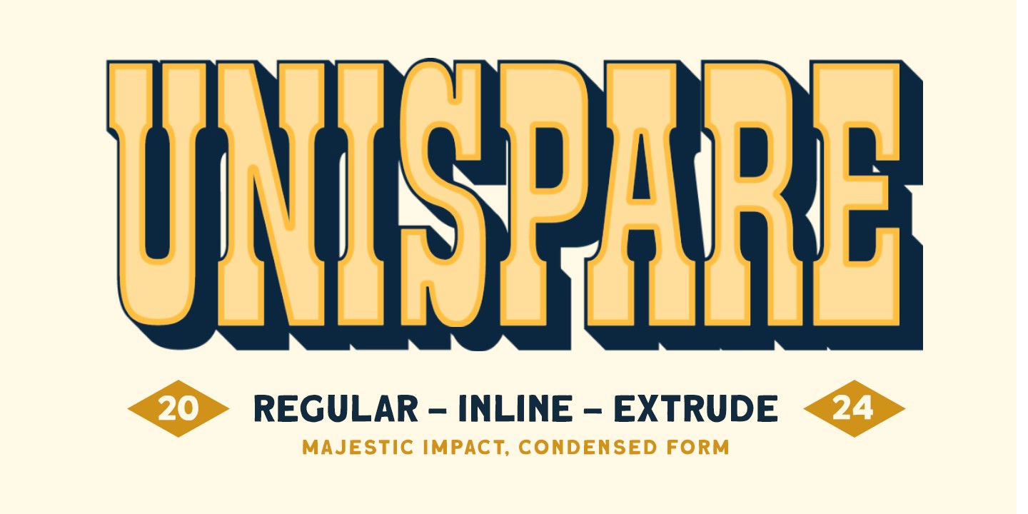 Schriftart Unispare