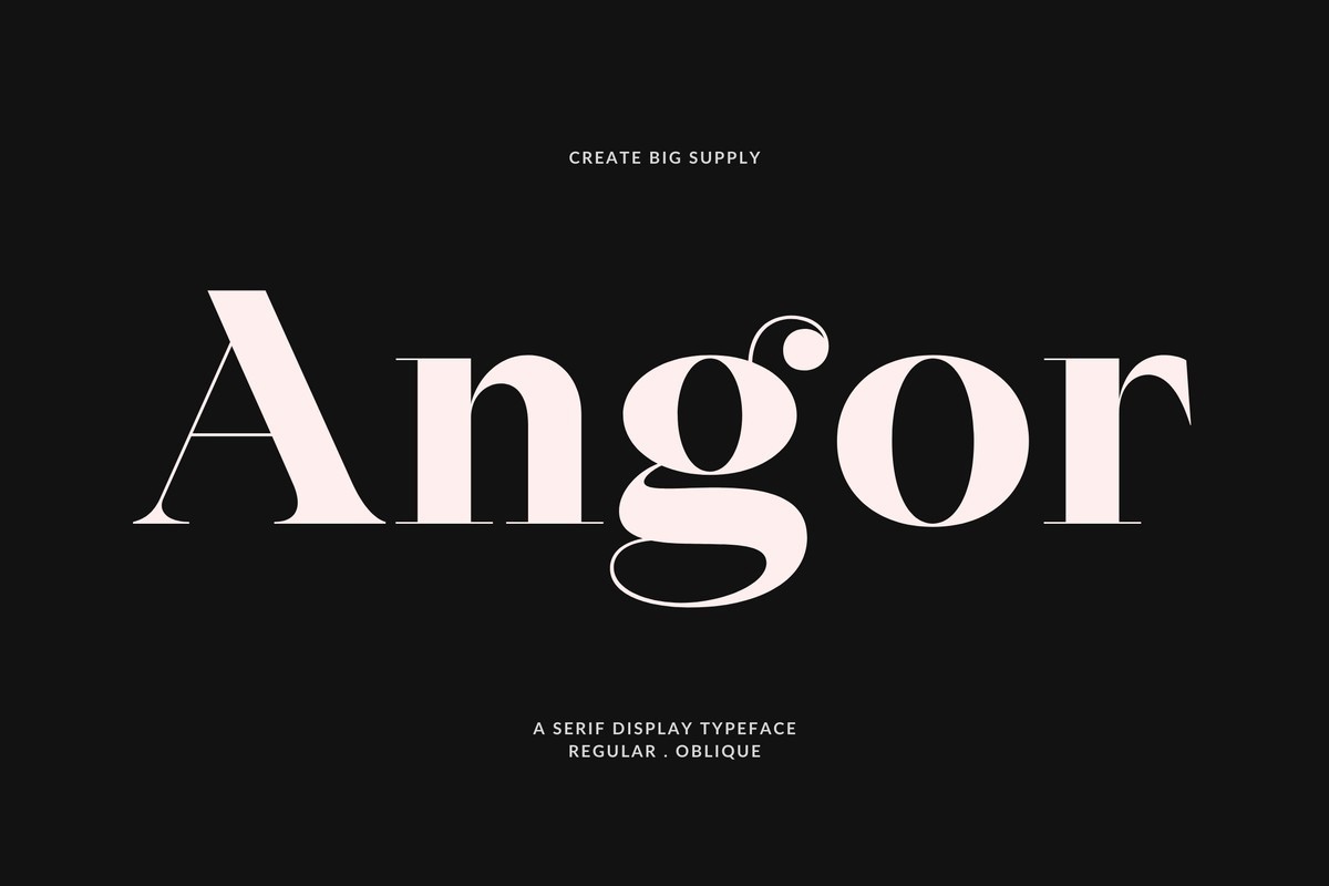 Schriftart Angor