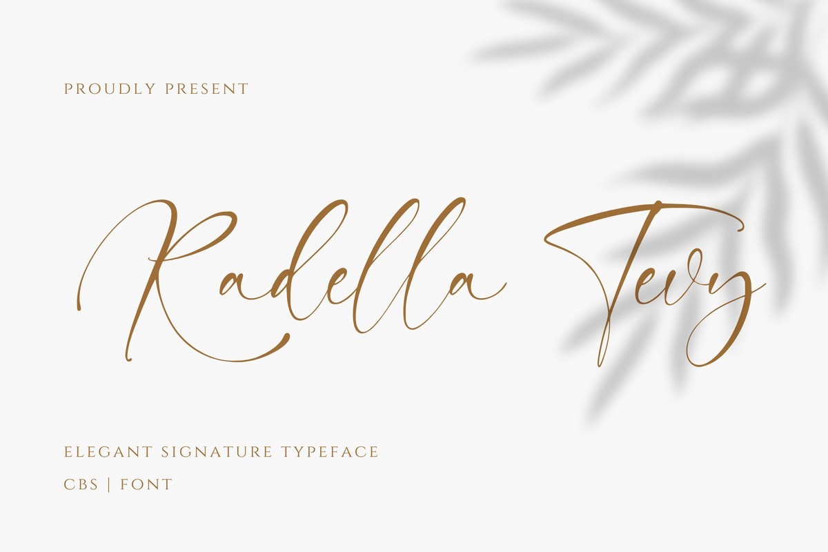 Schriftart Radella Tevy