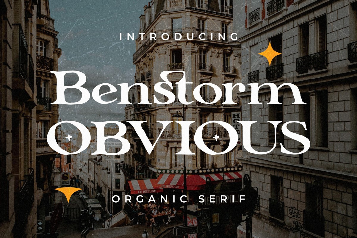 Schriftart Benstorm Obvious