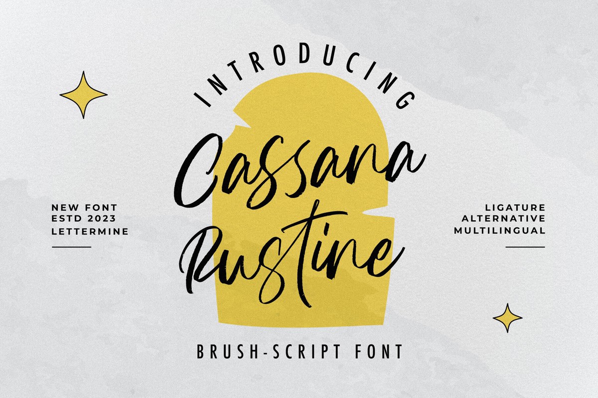 Schriftart Cassana Rustin