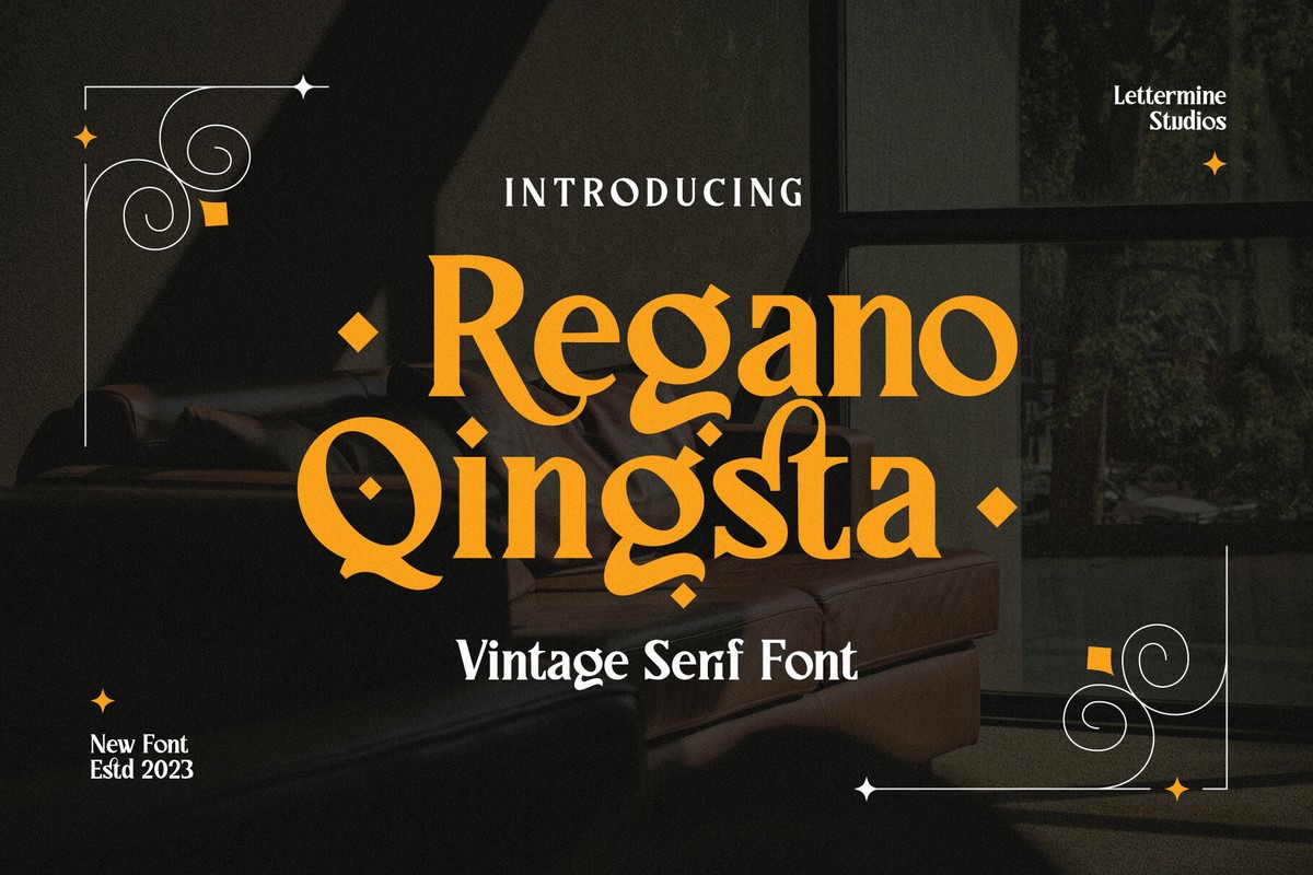 Schriftart Regano Qingsta