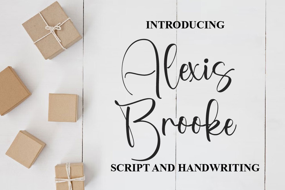 Schriftart Alexis Brooke