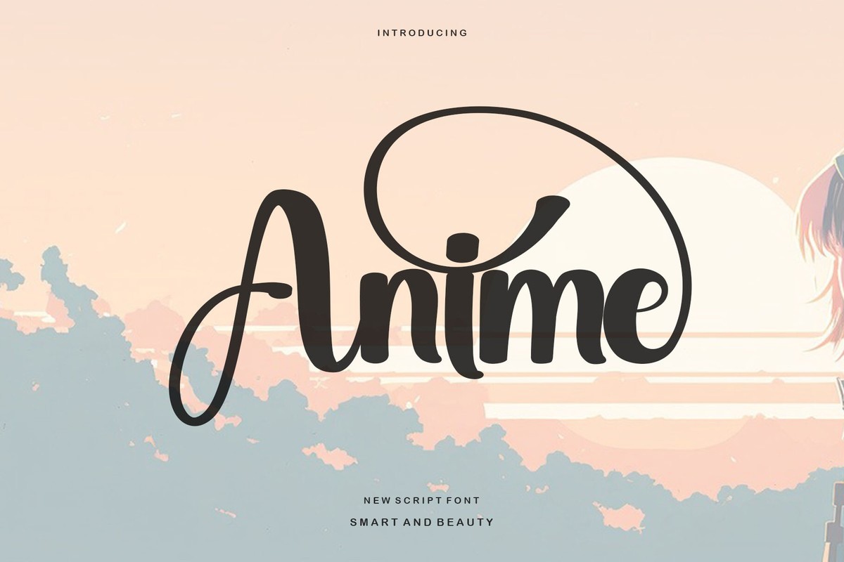 Schriftart Anime