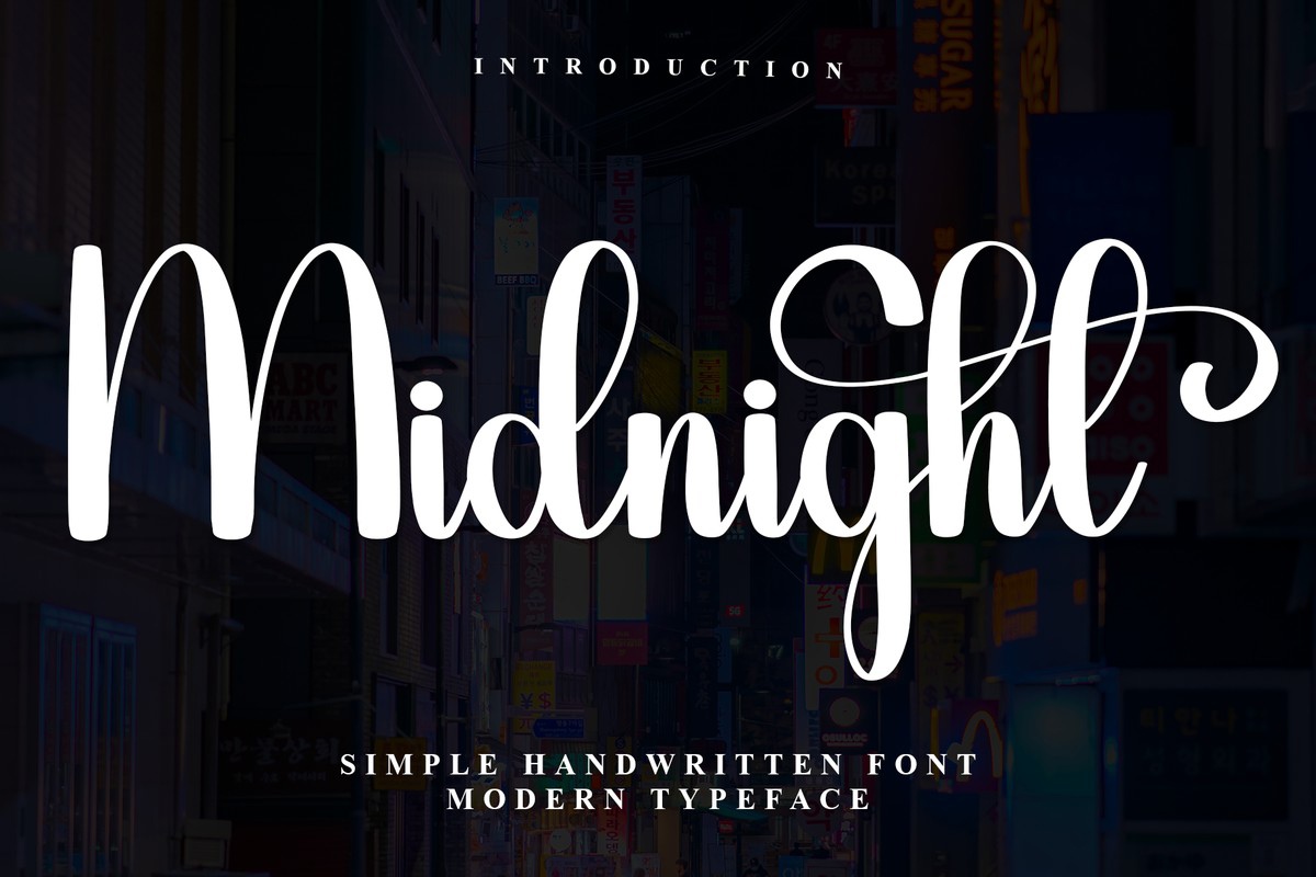 Schriftart Midnight