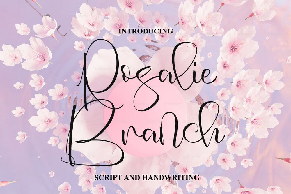 Schriftart Rosalie Branch