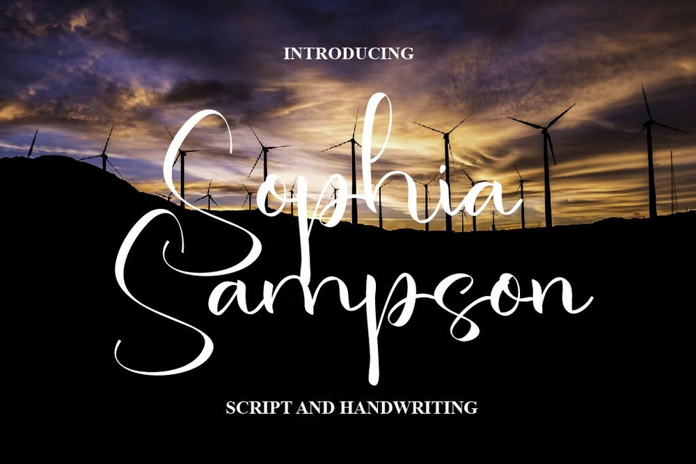 Schriftart Sophia Sampson