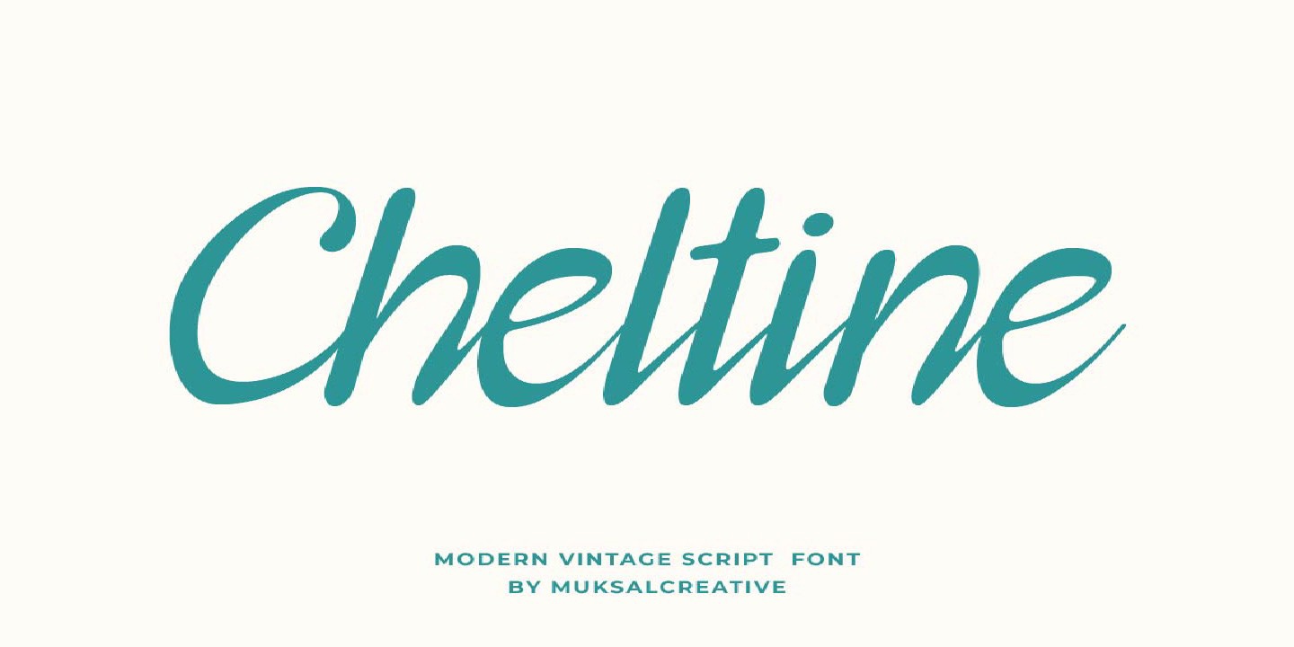 Schriftart Cheltine