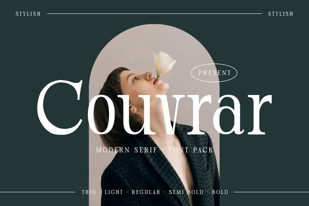 Schriftart Couvrar