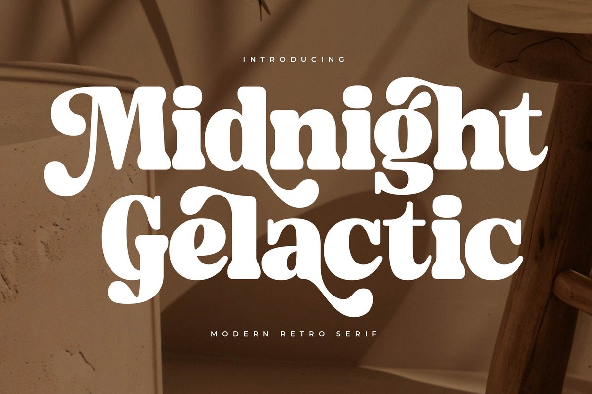 Schriftart Midnight Gelactic