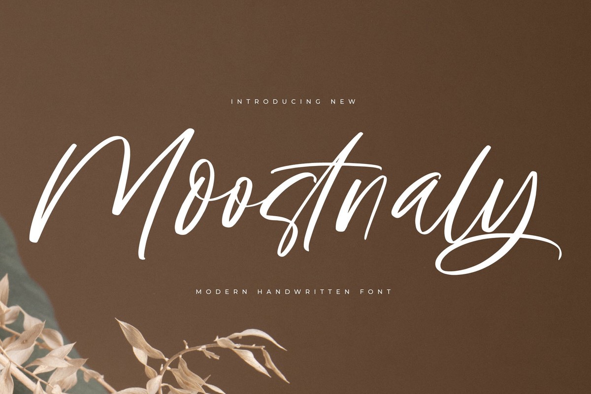 Schriftart Moostnaly